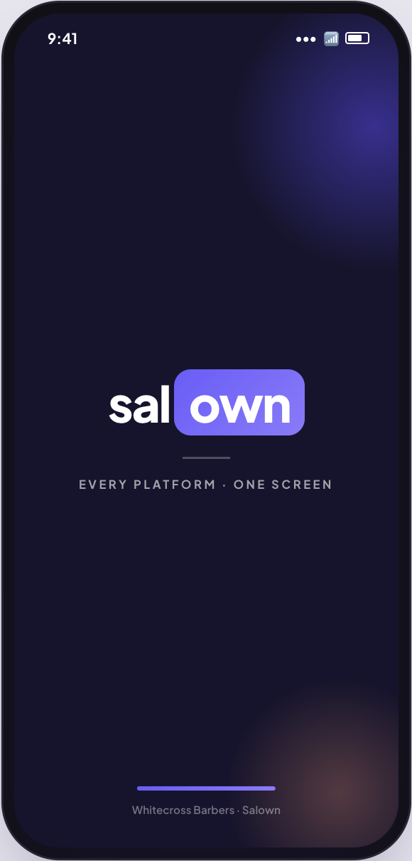 salOWN Staff dark launch screen